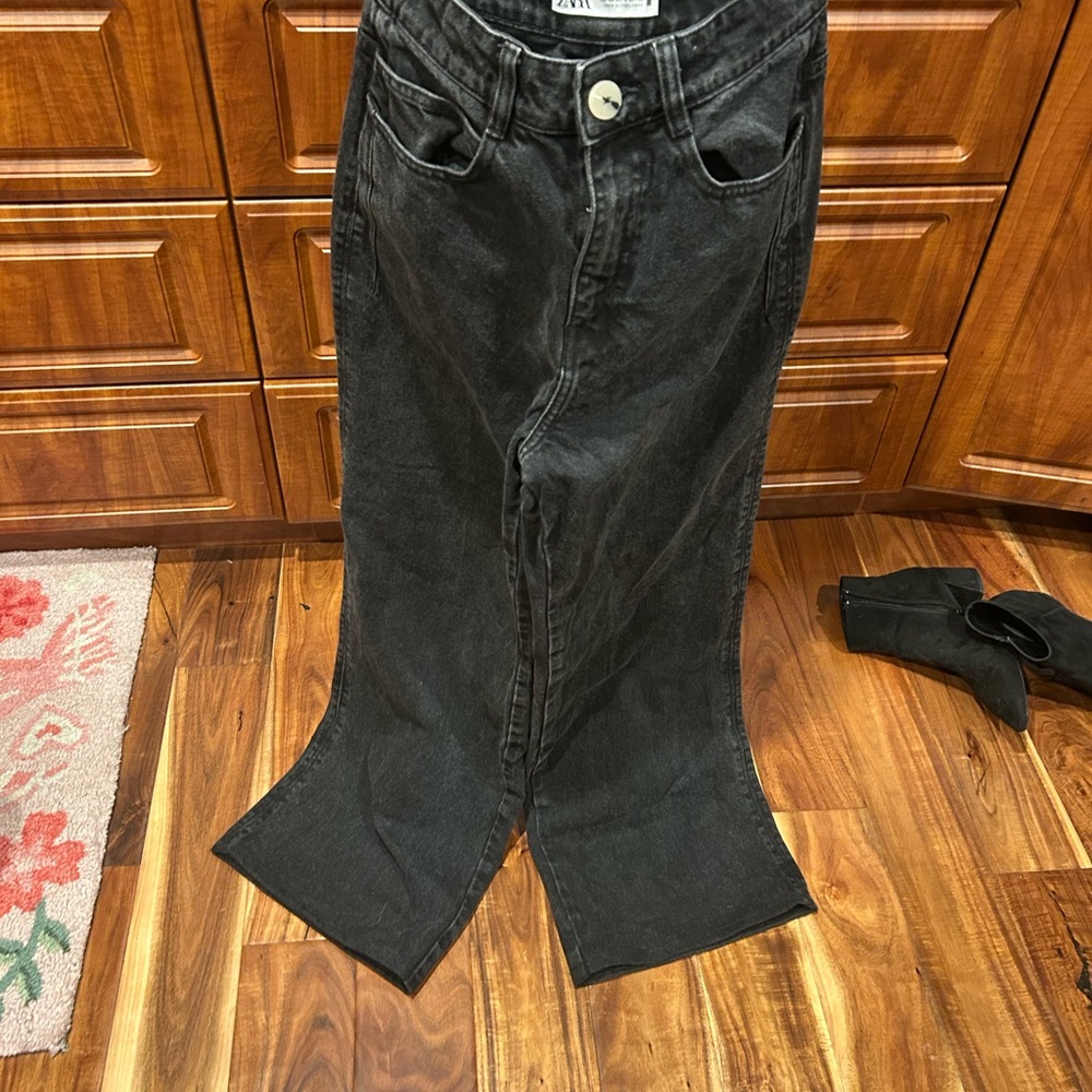 Zara Black Flare & Wide Leg Jeans